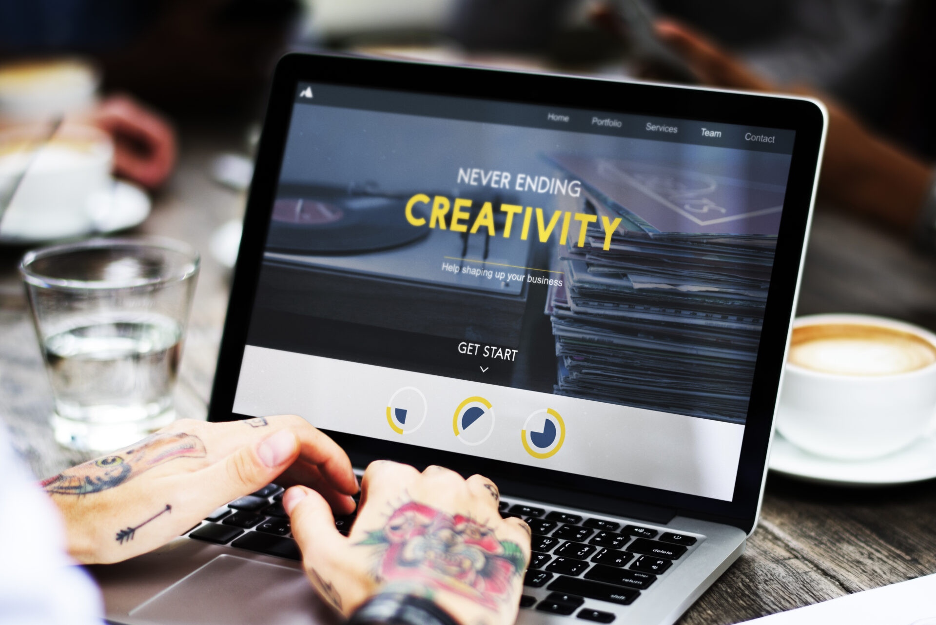 Creative web design layout demonstrating the versatility and design potential of Bootstrap Themes.