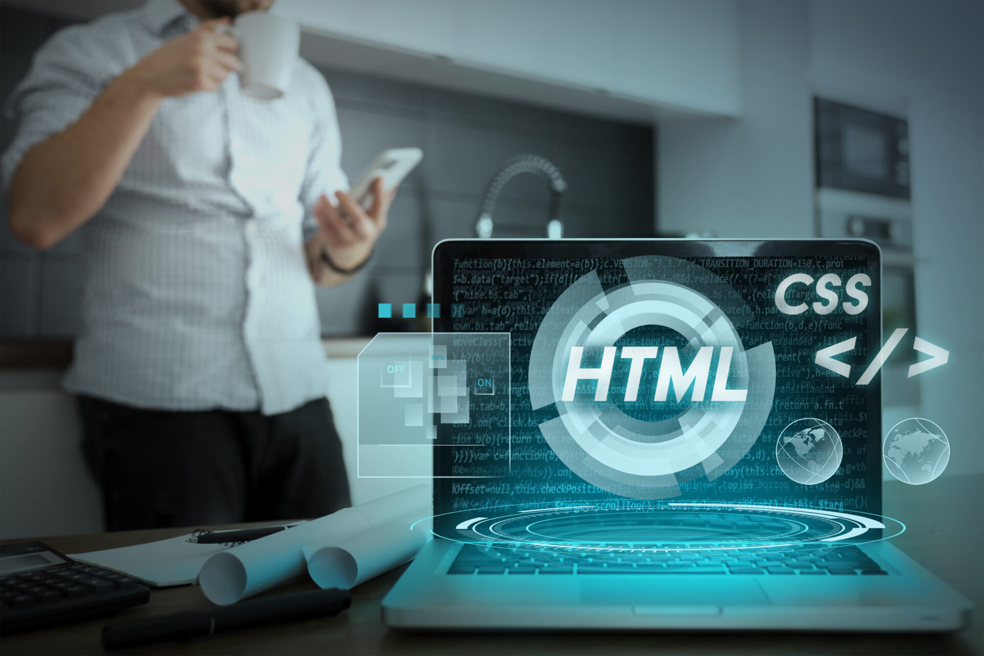 A laptop displaying WordPress development, showcasing the expertise of Techreviewer's top WordPress developers.
