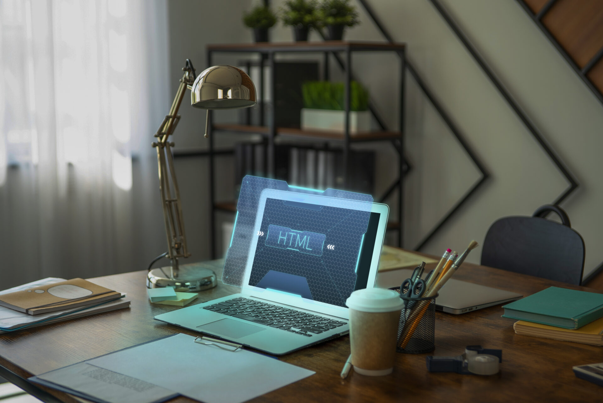 A laptop displaying HTML code, highlighting the expertise of Techreviewer's top WordPress developers.