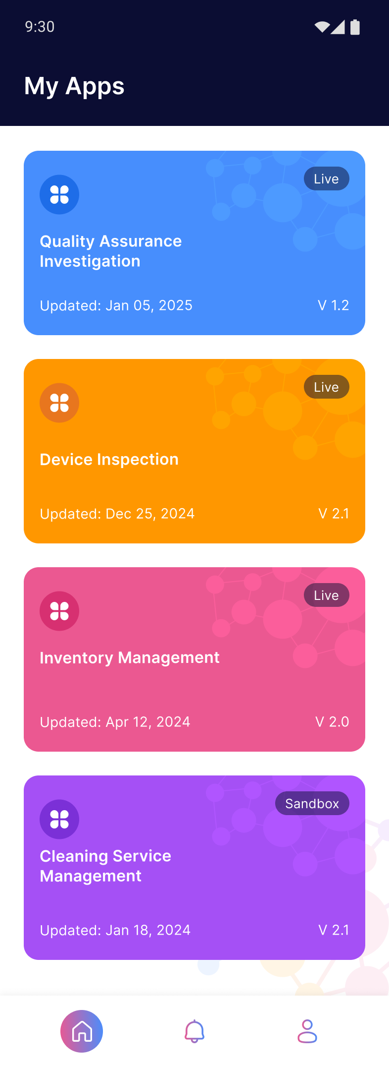 Hyperlogs app dashboard interface