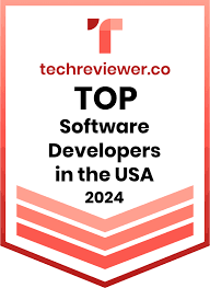 Badge stating "Top Web Developers in the USA 2024" by techreviewer.co