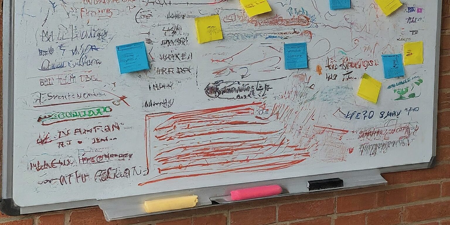 Visual guide of startup software with annotations in product demo.