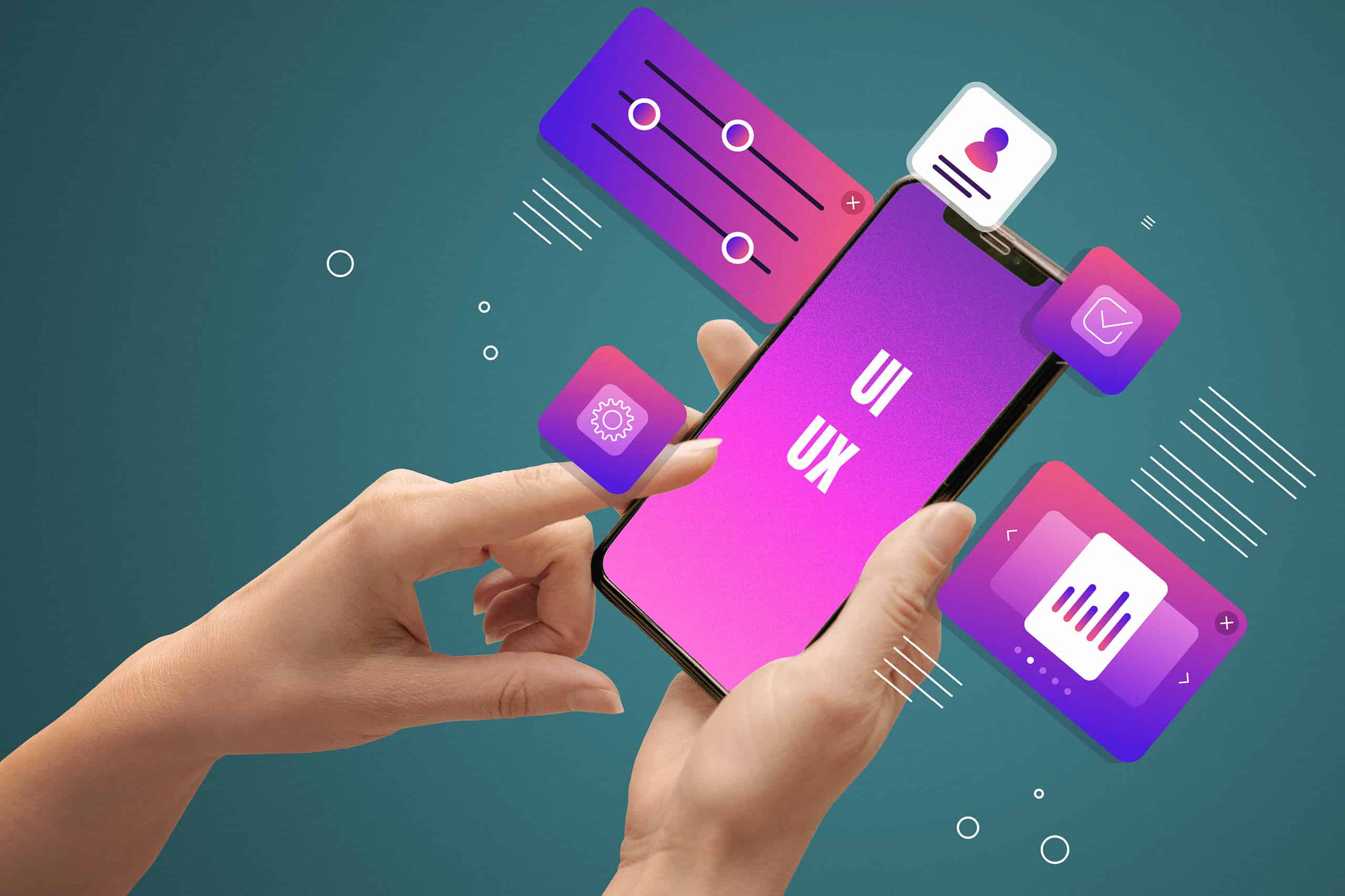 Designer creating a mobile-first website on a tablet.