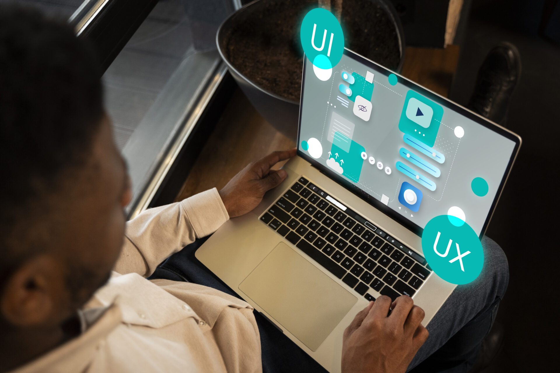 Creative process of UX and UI design, pivotal in shaping software development trends.