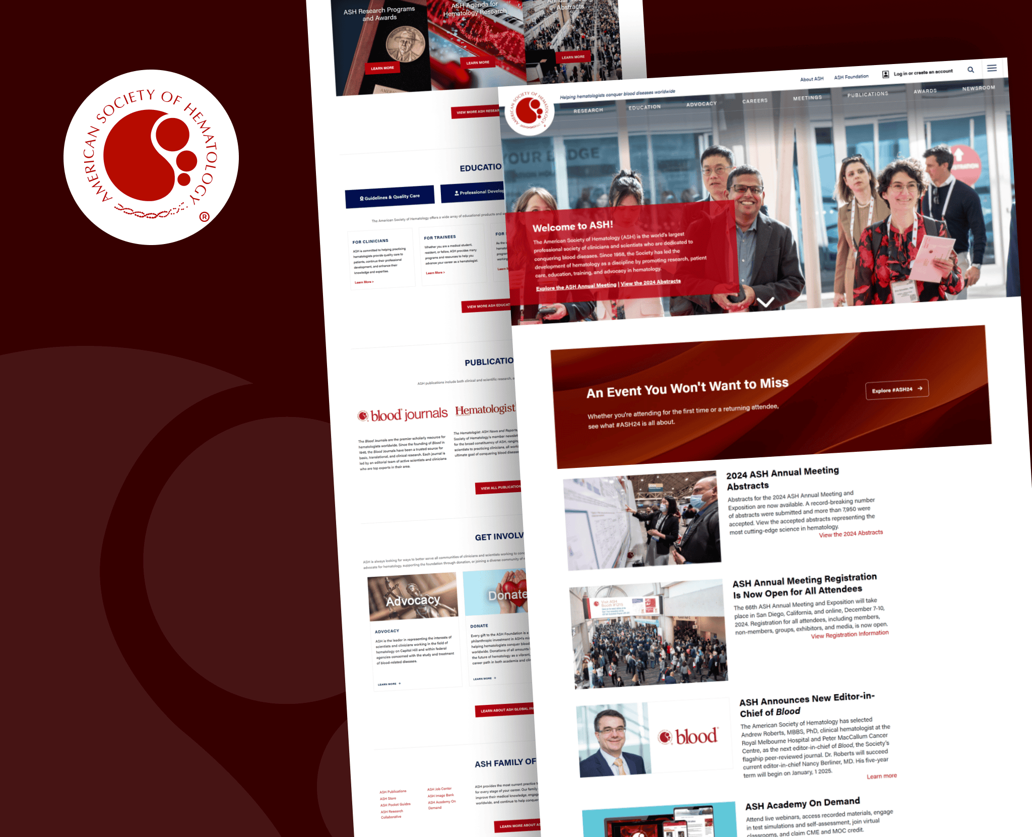 American Society of Hematology portfolio case study — Maxiom Technology software development